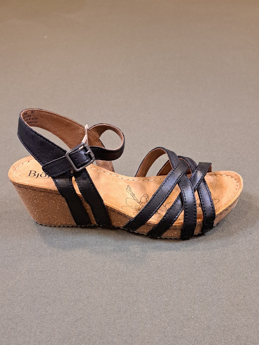 Bjorndal Flora Women's Wedge Sandal – Color: Black - Size: 7